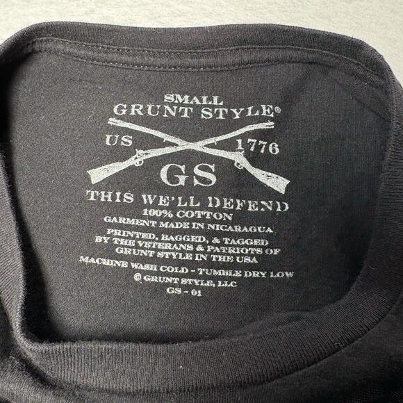 Grunt Style Womens Small T-Shirt Never Forget Honoring 20 Year 9/11 Black Cotton - Picture 3 of 7